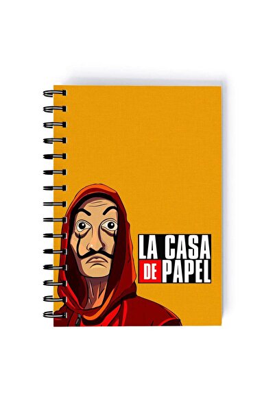 Generic Spiral A5 Notebook La Casa De Papel Netflix Money Heist Mask Red Yellow