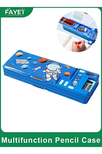 Generic Multifunction Pop-Up Pencil Case with Calculator, Sharpener and Timet...