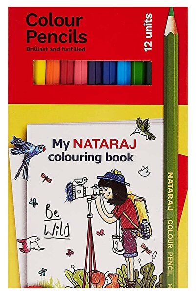 Generic Nataraj 12-Piece Multicolor Colour Pencils Set