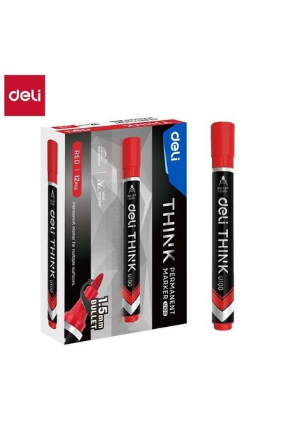 Generic EU10040 Permanent Marker Conical Tip 1.5mm Red 12PCS/Box â€“ Ideal fo...