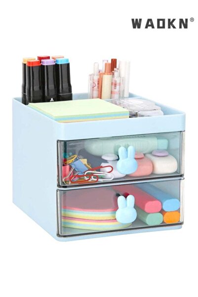 Generic Small Desk Organizer With Drawer, Office Desktop Storage Box, Busines...