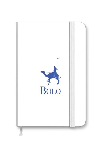 Generic Designer A5 Thick Hardcover Notebook - BOLO White/Blue