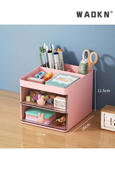 Generic Small Desk Organizer With Drawer, Office Desktop Storage Box, Busines...