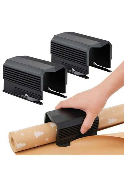 Generic 2PC Dual Blade Wrapping Paper Cutter Set Slip Resistant Roll Cutter T...