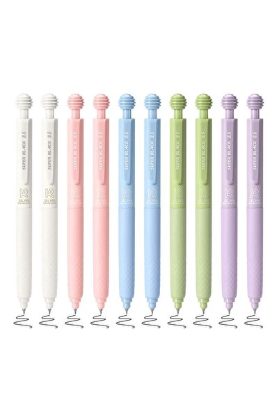 Generic 10Pcs Retractable Gel Pens, Black Ink Fine Point 0.5mm CS Tip, Quick ...