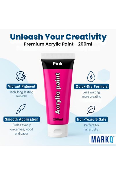 Generic Acrylic Paint 200 ml Tube – Rich, Highly Pigmented Non-Toxic Artist C...