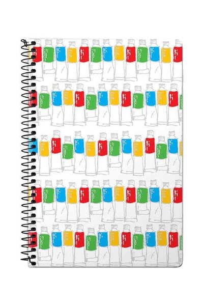 Generic Oilpaint Tubes A5 Spiral Notebook Multicolour