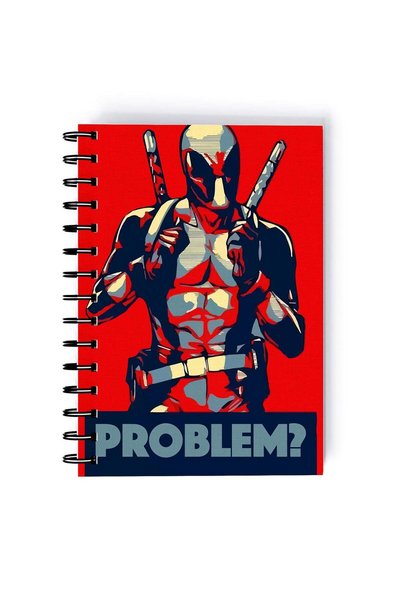 Generic Spiral A4 Notebook Dead Pool Ryan Reynolds Problem? Deadpool