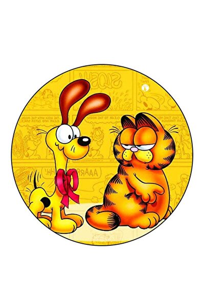 Generic Garfield Printed Large Round Pin Badge Multicolour