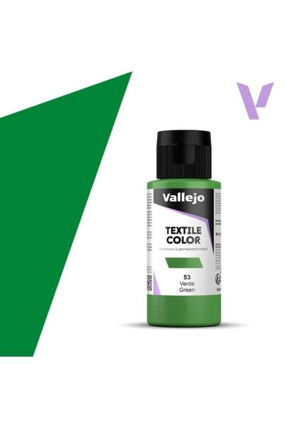 Generic Textile Fabric Paint Green 53 – 60ml Bottle Matte Washable Finish
