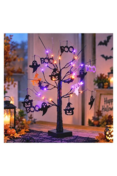 OEM Copac Înfricoșător de Halloween cu LED - 60 cm – piesă decorativă de impa...