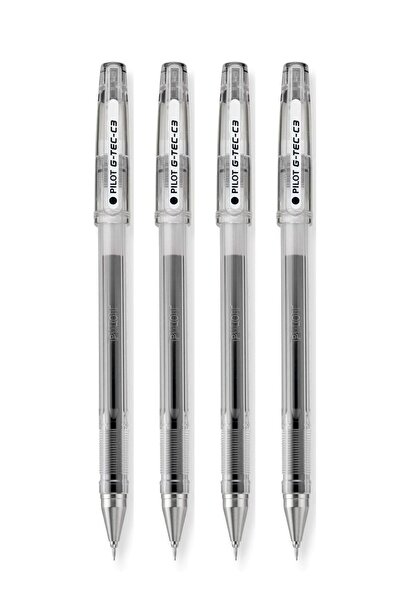 Generic 4-Piece Micro Fine Roller Pen 0.3mm Tip Black Ink