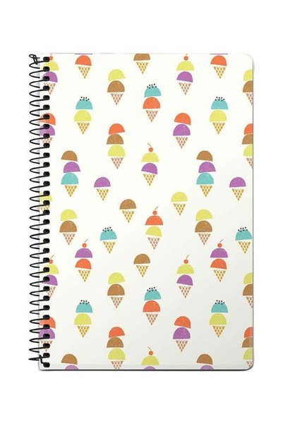 Generic Scoopy Cones A5 Spiral Notebook Multicolour