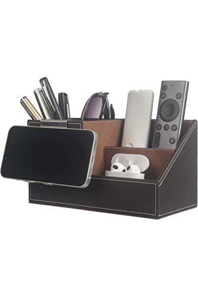 Generic Leather Desk Organizer, Premium PU Leather Office Supplies Caddy with...