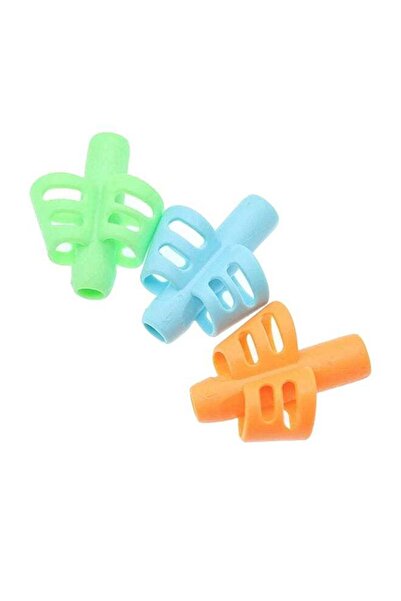 Generic 3-Piece Adorable Silicone Ring Pencil Grips Set Multicolour