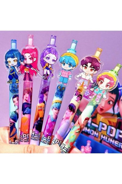 Generic Kpop Demon Hunterx Ballpoint Pen 6 Pack, Cute Retractable Ballpoint P...