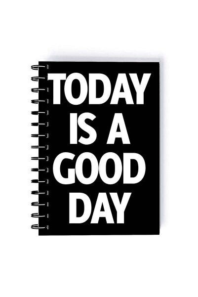 Generic Spiral A5 Notebook Typography Motivational Quote Today is Good Aesthe...