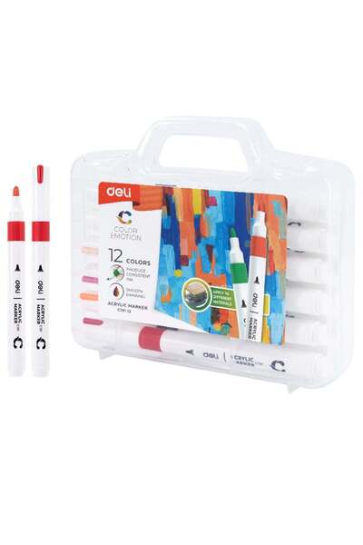 Generic 12-Piece Acrylic Paint Marker Set Multicolour