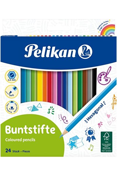 Generic Pelikan 724013 24-Piece Coloured Pencil Set, Multicolour, 3mm Lead, 1...
