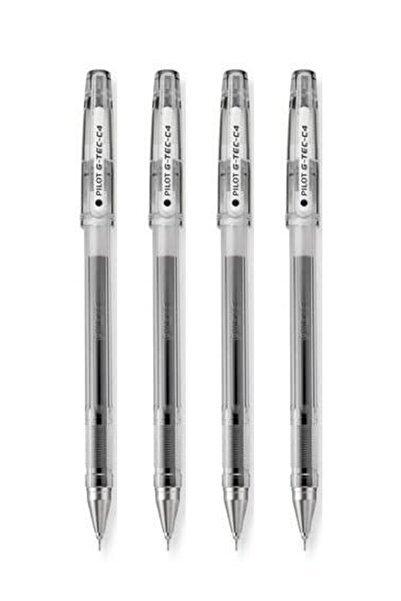 Generic 4-Piece G-Tec Ultra Fine Roller Pen 0.4mm Tip Black Ink
