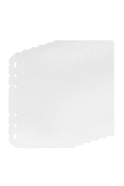 Generic 6 Pack A5 6 Holes Binder Divider Plastic Binder Divider Waterproof 6 ...