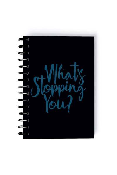 Generic Spiral A5 Notebook Typography Motivational Quote Whats Stopping You B...