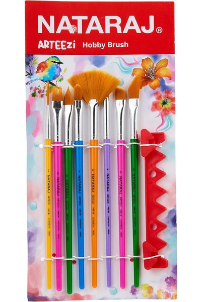 Generic Nataraj Arteezi 8-Piece Hobby Brush Set