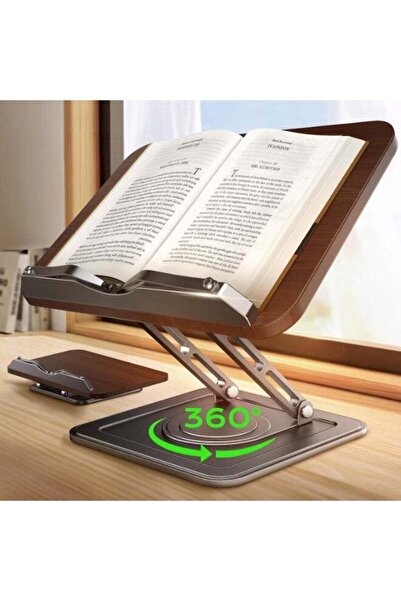 Generic Book Stand for Reading, Adjustable Book Holder with 360°Rotating Base...