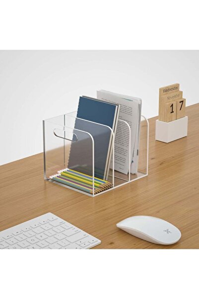 Generic ARS Acrylic Magazine File Holder Rack Desk File Organizer - Vertical ...
