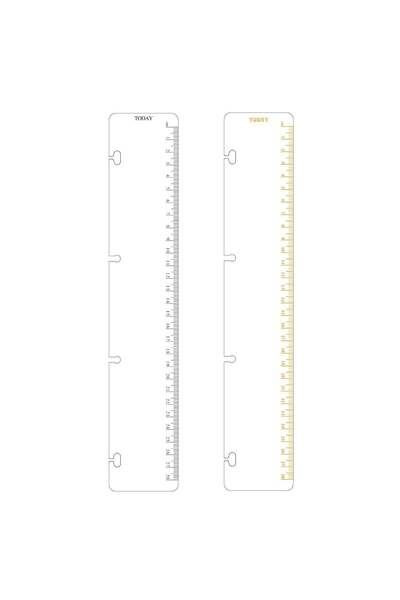 Generic 2 Pack A4 4 Holes Page Marker Ruler Plastic Binder Ruler Divider Rule...