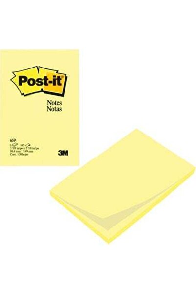 Generic Post-it Notes Canary Yellow 659. 4 x 6 in (101x152), 100 sheets pad