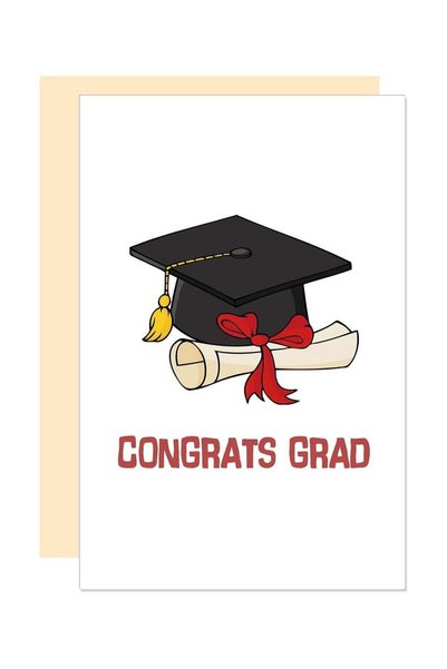 Generic Congratulation Graduation Card, Diploma Card, High School College Gra...