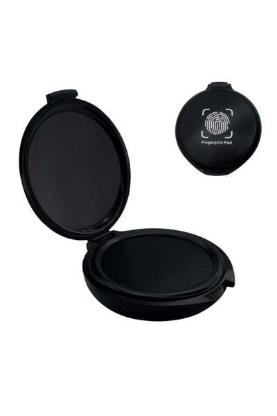 Generic Portable Black Fingerprint Ink Pad – Thumbprint Stamp for Notary, ID ...