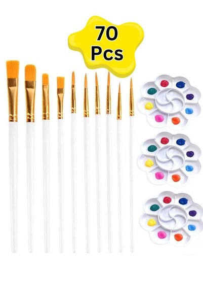 Generic 70PCS Paint Brush Set for Acrylic, Watercolor & Oil Painting – Profes...