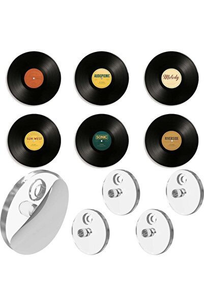Generic Modern JP Adhesive Vinyl Wall Mount for Discs (4-Pack) â€“ Strong Hol...