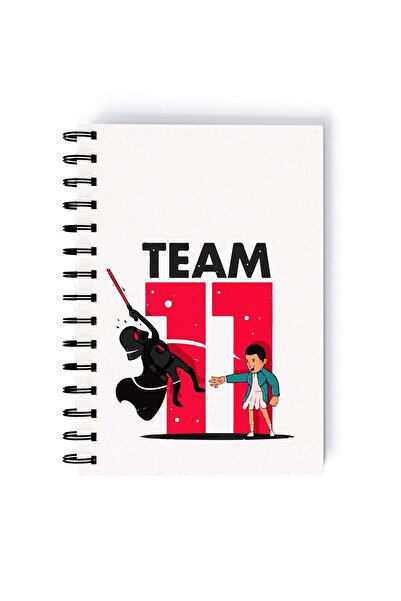 Generic Team 11 Quality Rectangle Spiral A5 Notebook Multicolour