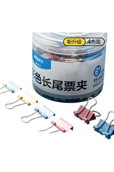 Generic Chenguang (M&G) Stationery, 6#15Mm, 60 Pieces/Can, Colorful Binder Cl...