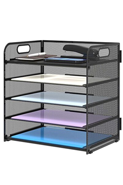 Generic Letter Tray Paper Organizer 5 Tier Desk File Organizer Desktop Organi...