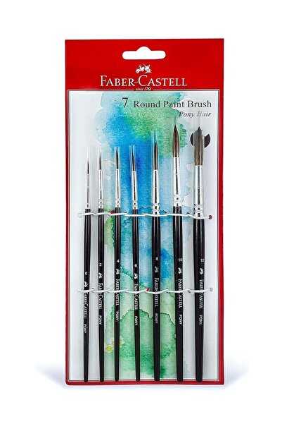 Generic 7-Piece Pony Hair Round Brush Set