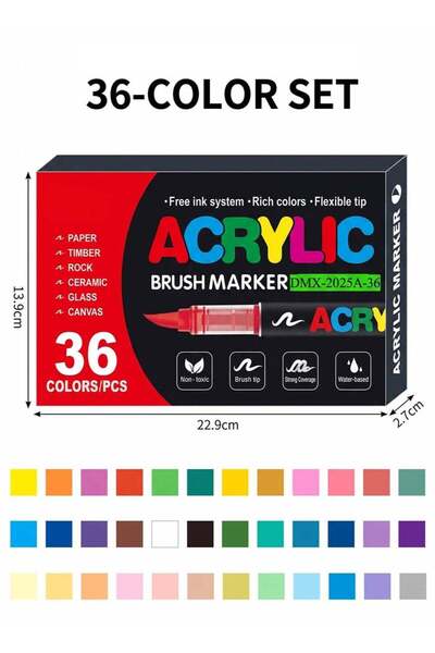 Generic 36 Piece Liquid Graphic Marker Pen, Brush Drawing Paints Pens extreme...