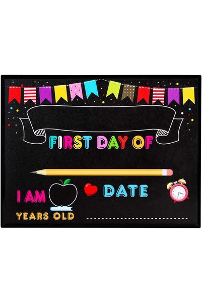 Generic ARS First Day of School Chalkboard Sign, 22.9x30.5 cm Photo Prop Sign...