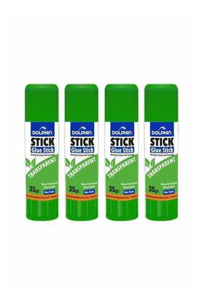 Generic Dolphin Glue Stick 35g – Pack of 4, Large Size Strong Adhesive, Smoot...