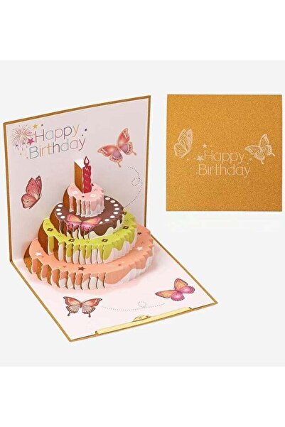 Generic 3D Pop Up Birthday Cards, Happy Birthday Card Postcards Pop Up Greeti...