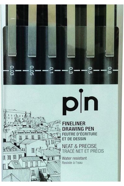 Generic Uni-Ball Uni Pin Fine Liner Set - Black