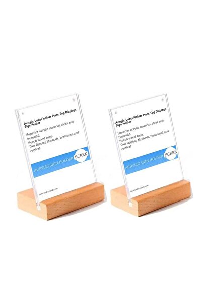Generic 2 Pack Acrylic Label Holder Price Tag Displays Sign Holder Data Card ...