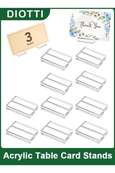 Generic 10 Pcs Acrylic Place Card Holder, Card Display Stand Table Number Hol...