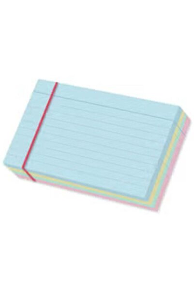 Generic Ruled index card, 100 Pack Colored Lined Record Cards for Office Scho...