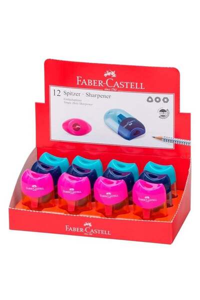 Generic Faber-Castell Apple Sharpener Classic 12pc Assorted Colours For all p...