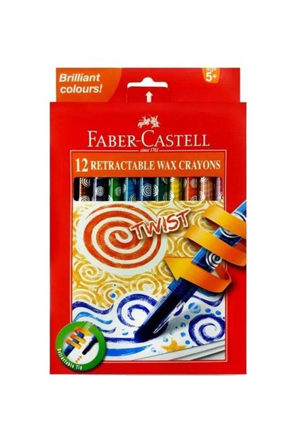 Generic 12-Piece Twist Crayon Set Yellow/Pink/Blue