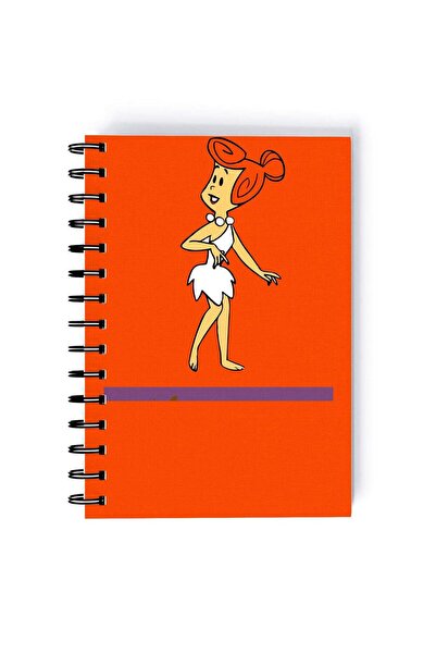 Generic Flintstone Brothers Printed Spiral A5 Notebook Blue/Beige/Brown